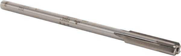 Made in USA - Letter W Carbide-Tipped 4 Flute Chucking Reamer - Straight Flute, 5/16" Straight Shank, 1-3/4" Flute Length, 7" OAL - Industrial Tool & Supply