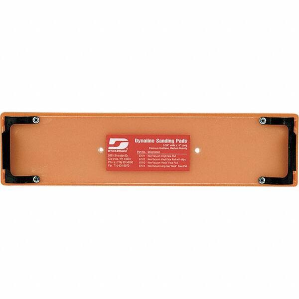 Dynabrade - 11 x 2-3/4" Rectangular Adhesive/PSA Backing Pad - File Board Sander Compatible, Clip Attachment, Nonvacuum Pad, 3/8" Thick, Medium Density - Industrial Tool & Supply