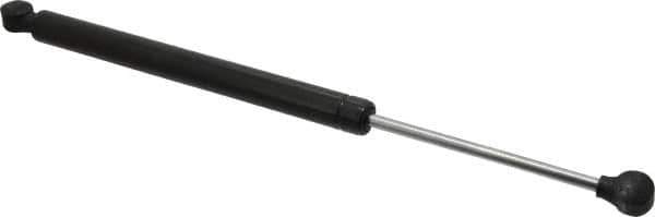 Made in USA - 0.32" Rod Diam, 0.87" Tube Diam, 100 Lb Capacity, Hydraulic Dampers - Extension, 17.01" Extended Length, 6" Stroke Length, Plastic Ball Socket, Chrome-Plated Piston - Industrial Tool & Supply