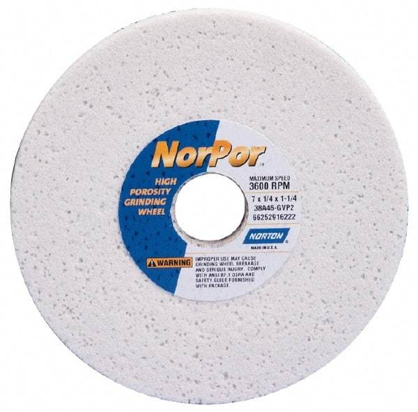 Norton - 14" Diam x 5" Hole x 2" Thick, H Hardness, 46 Grit Surface Grinding Wheel - Aluminum Oxide, Type 5, Coarse Grade, 2,320 Max RPM, Vitrified Bond, One-Side Recess - Industrial Tool & Supply