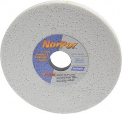 Norton - 7" Diam x 1-1/4" Hole x 1/2" Thick, H Hardness, 60 Grit Surface Grinding Wheel - Aluminum Oxide, Type 1, Medium Grade, 3,600 Max RPM, Vitrified Bond, No Recess - Industrial Tool & Supply