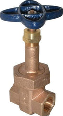 NIBCO - 3/4" Pipe, Class 200, Threaded Bronze Alloy Solid Wedge Rising Stem Gate Valve - 400 WOG, 200 WSP, Union Bonnet - Industrial Tool & Supply