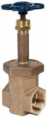 NIBCO - 2" Pipe, Class 300, Threaded Bronze Alloy Solid Wedge Rising Stem Gate Valve - 600 WOG, 300 WSP, Union Bonnet - Industrial Tool & Supply
