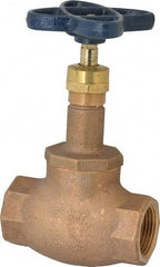 NIBCO - 1" Pipe, Threaded Ends, Bronze Integral Globe Valve - Bronze Disc, Screw-In Bonnet, 200 psi WOG, 125 psi WSP, Class 125 - Industrial Tool & Supply