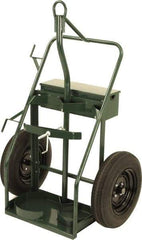 Harper Trucks - 800 Lb Capacity 60" OAH Cylinder Truck - Swept Back, Continuous Handle, Steel, Pneumatic Wheels - Industrial Tool & Supply