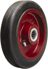 Hamilton - 6 Inch Diameter x 1-1/2 Inch Wide, Rubber on Cast Iron Caster Wheel - 280 Lb. Capacity, 1-3/4 Inch Hub Length, 1/2 Inch Axle Diameter, Straight Roller Bearing - Industrial Tool & Supply