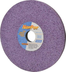 Norton - 8" Diam x 1-1/4" Hole x 1/2" Thick, H Hardness, 60 Grit Surface Grinding Wheel - Ceramic, Type 1, Medium Grade, 3,600 Max RPM, Vitrified Bond, No Recess - Industrial Tool & Supply