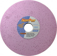 Norton - 8" Diam x 1-1/4" Hole x 1/2" Thick, H Hardness, 60 Grit Surface Grinding Wheel - Aluminum Oxide, Type 1, Medium Grade, 3,600 Max RPM, Vitrified Bond, No Recess - Industrial Tool & Supply