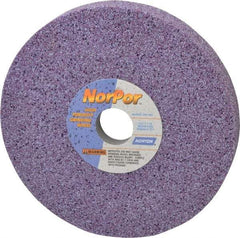 Norton - 8" Diam x 1-1/4" Hole x 1" Thick, H Hardness, 46 Grit Surface Grinding Wheel - Ceramic, Type 5, Coarse Grade, 3,600 Max RPM, Vitrified Bond, One-Side Recess - Industrial Tool & Supply