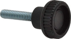 Gibraltar - 1/4-20 Knurled Shoulder Steel Thumb Screw - 1.82" OAL, 0.37" Head Height, Zinc-Plated Finish - Industrial Tool & Supply