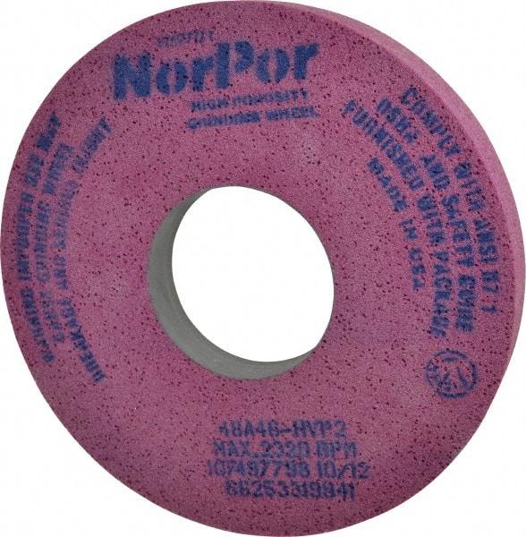 Norton - 14" Diam x 5" Hole x 2" Thick, H Hardness, 46 Grit Surface Grinding Wheel - Aluminum Oxide, Type 5, Coarse Grade, 2,320 Max RPM, Vitrified Bond, One-Side Recess - Industrial Tool & Supply