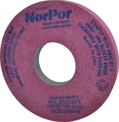 Norton - 14" Diam x 5" Hole x 2" Thick, H Hardness, 46 Grit Surface Grinding Wheel - Aluminum Oxide, Type 5, Coarse Grade, 2,320 Max RPM, Vitrified Bond, One-Side Recess - Industrial Tool & Supply