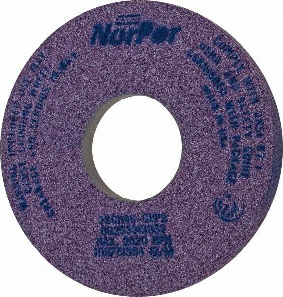 Norton - 14" Diam x 5" Hole x 1-1/2" Thick, G Hardness, 46 Grit Surface Grinding Wheel - Ceramic, Type 5, Coarse Grade, 2,320 Max RPM, Vitrified Bond, One-Side Recess - Industrial Tool & Supply