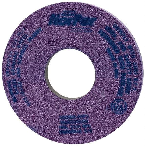 Norton - 14" Diam x 5" Hole x 1-1/2" Thick, H Hardness, 60 Grit Surface Grinding Wheel - Ceramic, Type 5, Medium Grade, 2,320 Max RPM, Vitrified Bond, One-Side Recess - Industrial Tool & Supply