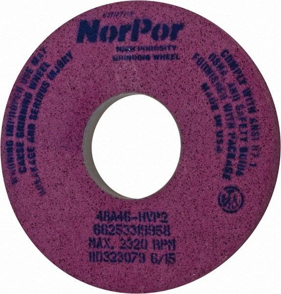 Norton - 14" Diam x 5" Hole x 1-1/2" Thick, H Hardness, 46 Grit Surface Grinding Wheel - Aluminum Oxide, Type 5, Coarse Grade, 2,320 Max RPM, Vitrified Bond, One-Side Recess - Industrial Tool & Supply