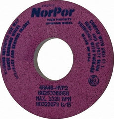 Norton - 14" Diam x 5" Hole x 1-1/2" Thick, H Hardness, 46 Grit Surface Grinding Wheel - Aluminum Oxide, Type 5, Coarse Grade, 2,320 Max RPM, Vitrified Bond, One-Side Recess - Industrial Tool & Supply