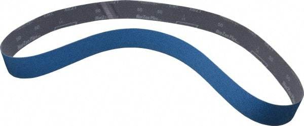 Norton - 2" Wide x 60" OAL, 50 Grit, Zirconia Alumina Abrasive Belt - Zirconia Alumina, Coarse, Coated, Y Weighted Cloth Backing, Series R821 - Industrial Tool & Supply