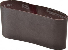 Norton - 3-1/2" Wide x 15-1/2" OAL, 180 Grit, Aluminum Oxide Abrasive Belt - Aluminum Oxide, Very Fine, Coated, Series R228 - Industrial Tool & Supply
