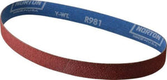 Norton - 1" Wide x 24" OAL, 50 Grit, Ceramic Abrasive Belt - Ceramic, Coarse, Coated, Y Weighted Cloth Backing, Series R981 - Industrial Tool & Supply
