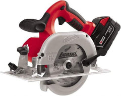 Milwaukee Tool - 28 Volt, 6-1/2" Blade, Cordless Circular Saw - 4,200 RPM, 2 Lithium-Ion Batteries Included - Industrial Tool & Supply