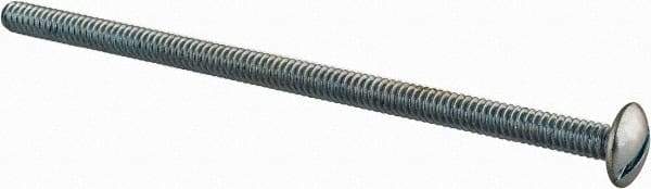 Value Collection - #10-24 UNC, 4" Length Under Head Slotted Drive Machine Screw - Truss Head, Grade 2 Steel, Zinc-Plated Finish, Without Washer - Industrial Tool & Supply