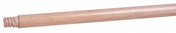 Weiler - 60 x 1-1/8" Wood Handle for Floor Brushes & Garage Brushes - Threaded Connection, Tan - Industrial Tool & Supply