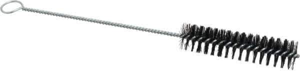 Weiler - 4" Long x 1" Diam Nylon Tube Brush - Single Spiral, 12-1/4" OAL, 0.014" Filament Diam, 5/32" Shank Diam - Industrial Tool & Supply