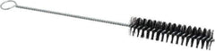 Weiler - 4" Long x 1" Diam Nylon Tube Brush - Single Spiral, 12-1/4" OAL, 0.014" Filament Diam, 5/32" Shank Diam - Industrial Tool & Supply