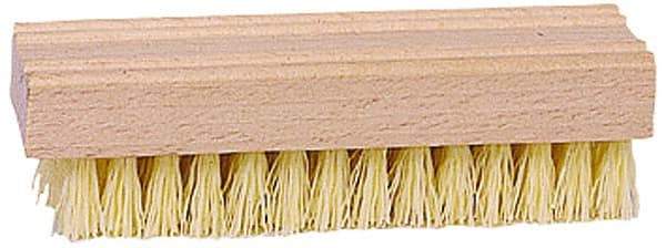 Weiler - Hand & Fingernail Scrub Brush - Plastic Bristles, Wood Block - Industrial Tool & Supply