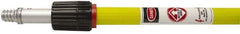 Weiler - 72 to 144" Long x 7/8" Diam Metal Handle for Vehicle Wash Brushes, Wall Brushes & Window Brushes - Yellow, Telescoping - Industrial Tool & Supply