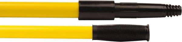 Weiler - 60 x 0.0833" Fiberglass Handle for Tapered or Threaded Holes - Threaded Connection, Yellow - Industrial Tool & Supply