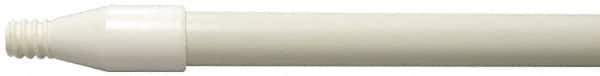 Weiler - 60 x 0.0833" Fiberglass Squeegee Handle - Threaded Connection, White - Industrial Tool & Supply