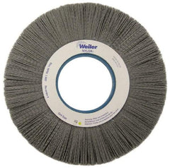 Weiler - 10" OD, 2" Arbor Hole, Crimped Nylon Wheel Brush - 1" Face Width, 3" Trim Length, 0.022" Filament Diam, 3,600 RPM - Industrial Tool & Supply