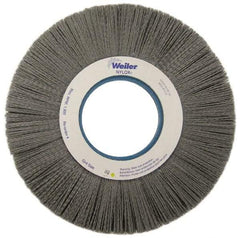 Weiler - 10" OD, 2" Arbor Hole, Crimped Nylon Wheel Brush - 1" Face Width, 3" Trim Length, 0.035" Filament Diam, 3,600 RPM - Industrial Tool & Supply