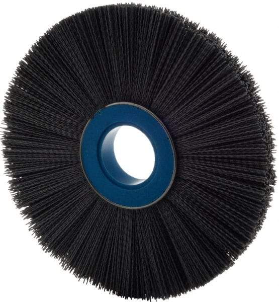 Weiler - 10" OD, 2" Arbor Hole, Crimped Nylon Wheel Brush - 1" Face Width, 3" Trim Length, 0.04" Filament Diam, 3,600 RPM - Industrial Tool & Supply