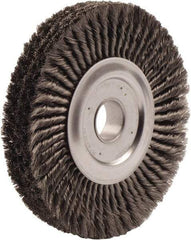 Weiler - 15" OD, 2" Arbor Hole, Knotted Steel Wheel Brush - 3/4" Face Width, 2" Trim Length, 0.016" Filament Diam, 5,000 RPM - Industrial Tool & Supply