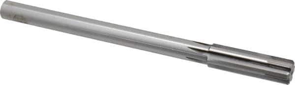 Made in USA - 0.747" Carbide-Tipped 6 Flute Chucking Reamer - Straight Flute, 5/8" Straight Shank, 2-1/2" Flute Length, 9-1/2" OAL - Industrial Tool & Supply