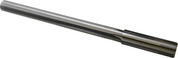 Made in USA - 0.764" Carbide-Tipped 6 Flute Chucking Reamer - Straight Flute, 5/8" Straight Shank, 2-1/2" Flute Length, 9-1/2" OAL - Industrial Tool & Supply