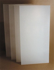 Triton - 48" Wide x 24" High Storage Peg Board - 4 Panels, Polypropylene, White - Industrial Tool & Supply