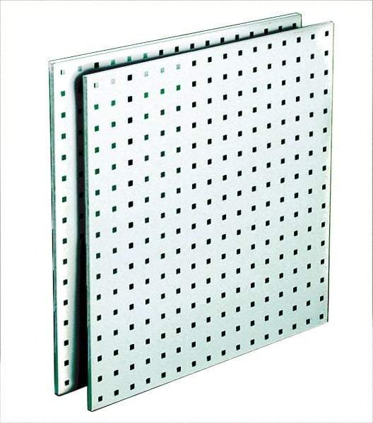Triton - 24" Wide x 24" High Storage Peg Board - 2 Panels, Steel, White - Industrial Tool & Supply