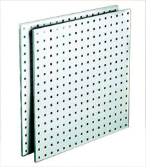 Triton - 24" Wide x 24" High Storage Peg Board - 2 Panels, Steel, White - Industrial Tool & Supply