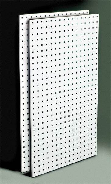 Triton - 24" Wide x 42-1/2" High Storage Peg Board - 2 Panels, Steel, White - Industrial Tool & Supply