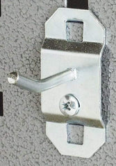 Triton - 3/16" Diam, 1/2" Long Single Angled End Pegboard Hook - 1-3/8" Projection, 30° Bend, 19/64" Bend Length, Steel - Industrial Tool & Supply