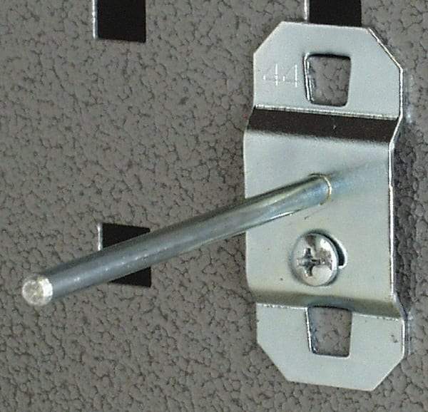 Triton - 3/16" Diam, 1-13/64" Long No Bend Single Rod Pegboard Hook - 1-3/4" Projection, Steel - Industrial Tool & Supply