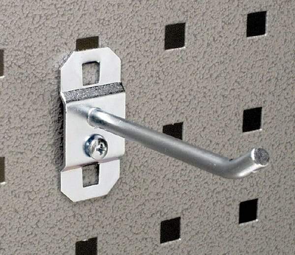 Triton - 1/4" Diam, 3" Long Single Angled End Pegboard Hook - 3-1/2" Projection, 30° Bend, 1/2" Bend Length, Steel - Industrial Tool & Supply