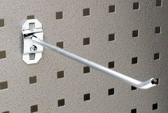 Triton - 1/4" Diam, 8" Long Single Angled End Pegboard Hook - 8-3/4" Projection, 30° Bend, 1/2" Bend Length, Steel - Industrial Tool & Supply