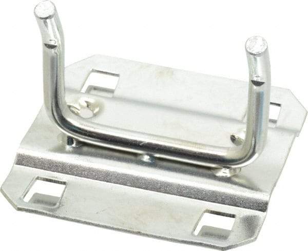 Triton - 3/16" Diam, 1" Long Double Arm Pegboard Hook - 1-3/4" Projection, 30° Bend, 1/2" Bend Length, Steel - Industrial Tool & Supply