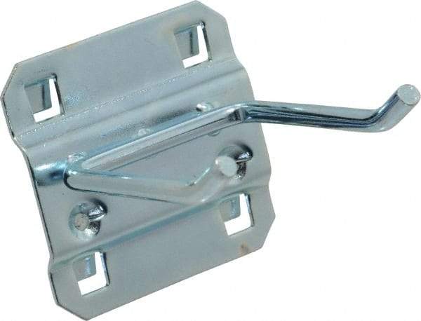 Triton - 3/16" Diam, 2" Long Double Arm Pegboard Hook - 2-3/4" Projection, 30° Bend, 1/2" Bend Length, Steel - Industrial Tool & Supply