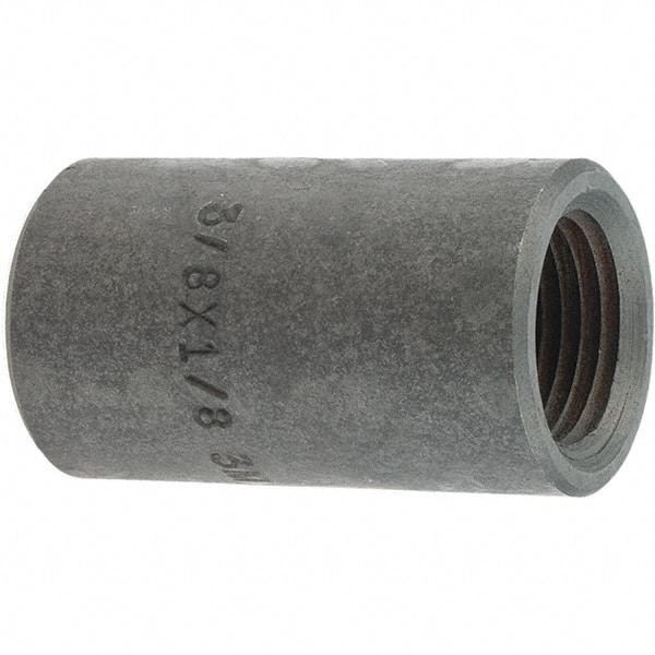 Made in USA - Size 3/8 x 1/8", Class 3,000, Forged Carbon Steel Black Pipe Reducing Coupling - 3,000 psi, Threaded End Connection - Industrial Tool & Supply