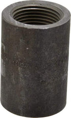 Made in USA - Size 3/4 x 1/2", Class 3,000, Forged Carbon Steel Black Pipe Reducing Coupling - 3,000 psi, Threaded End Connection - Industrial Tool & Supply